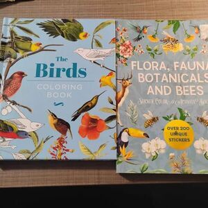 7 books w/ nature themed color pics & stickers - Good for collages, junk journal